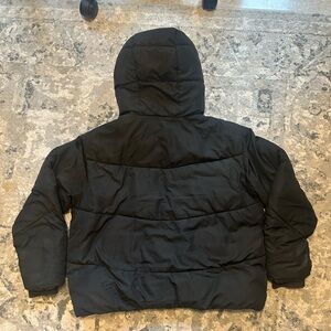 Black Hooded Puffer Jacket